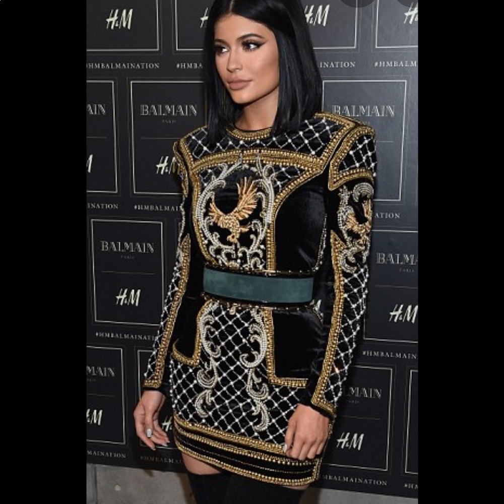 RARE Balmain x hm beaded pearl dress - Picture 1 of 4